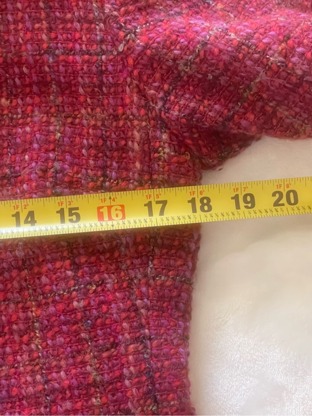 Talbots Raspberry Tweed Button-Front Women's Jacket - Picture 7 of 7